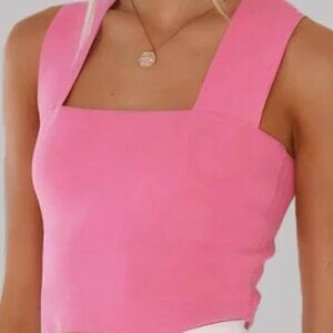 LUCCA CALENDULA KNIT TANK-PINK SIZE SMALL